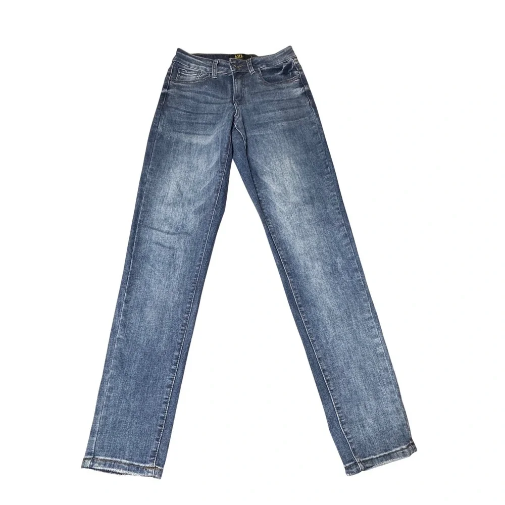 Lucky‎ & Blessed Jeans Womens 2 Mid Rise Boyfriend Denim Blue Western Boho 1007